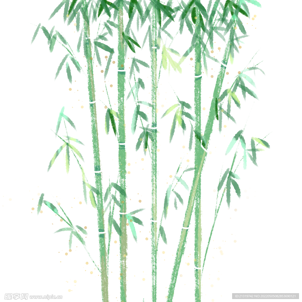 手绘国风竹子