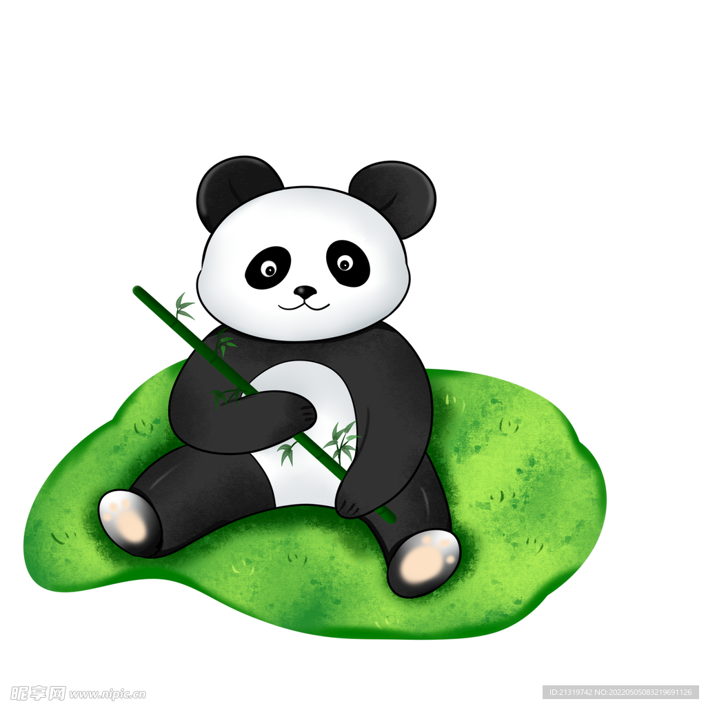 熊猫竹子插画