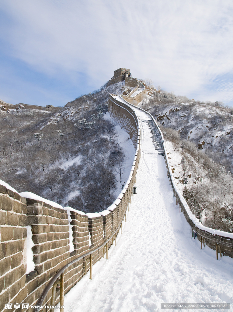 雪后长城摄影