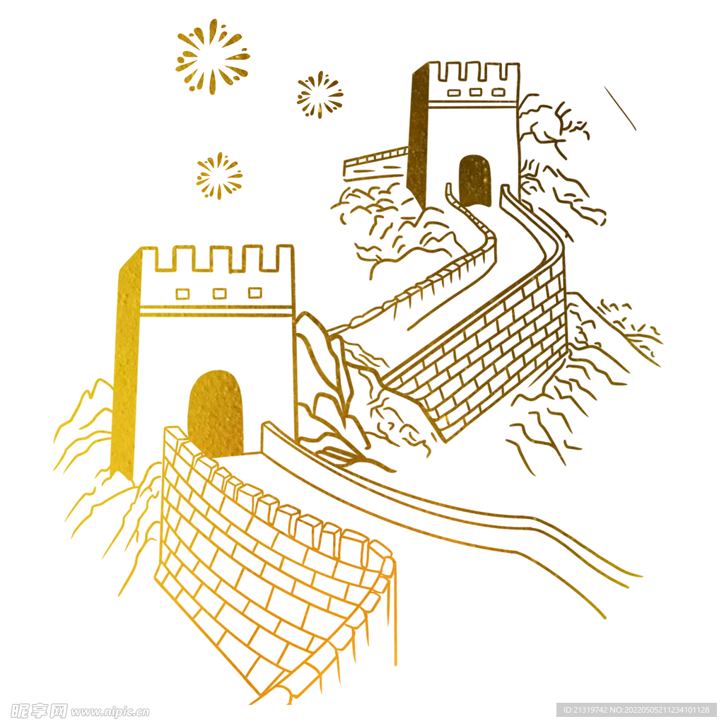 长城插画素材