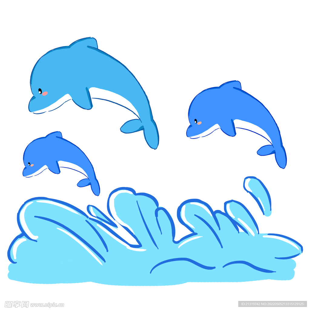 卡通海豚插画