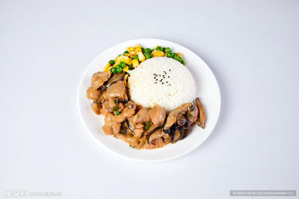 香菇盖饭美食