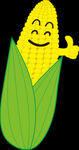卡通笑脸玉米