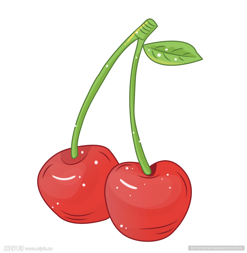 卡通水果樱桃插图  