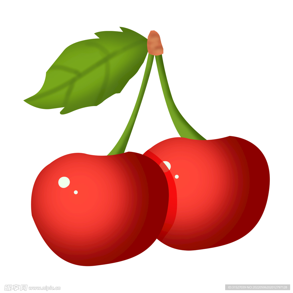卡通水果樱桃插图  