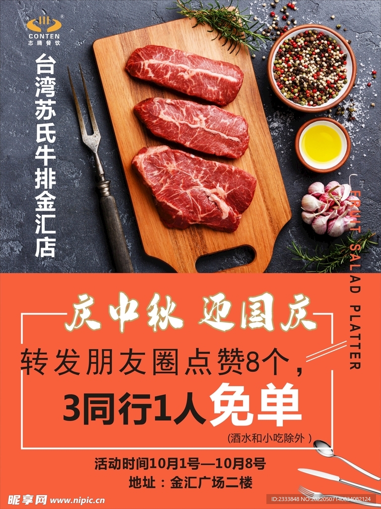 牛排海报