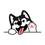 手绘哈士奇