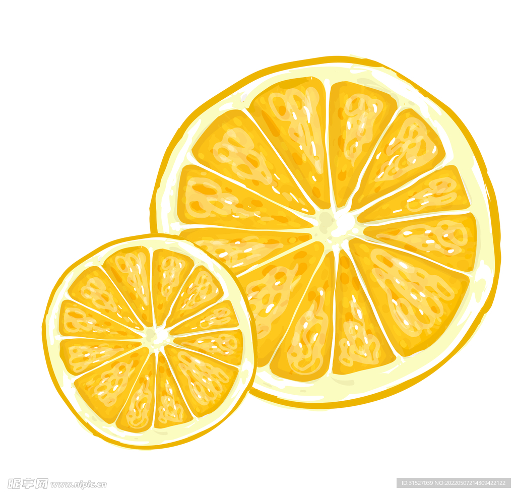 柠檬片插画