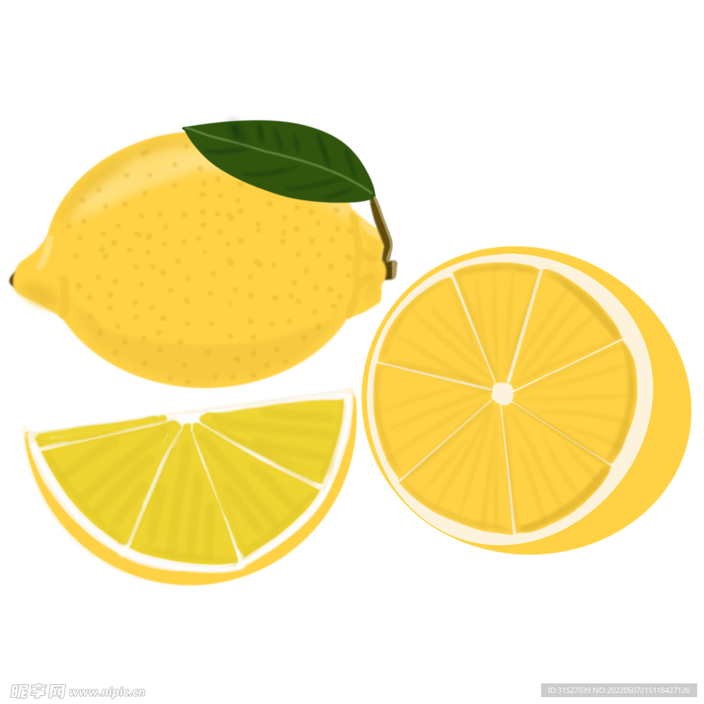 清新柠檬插画  