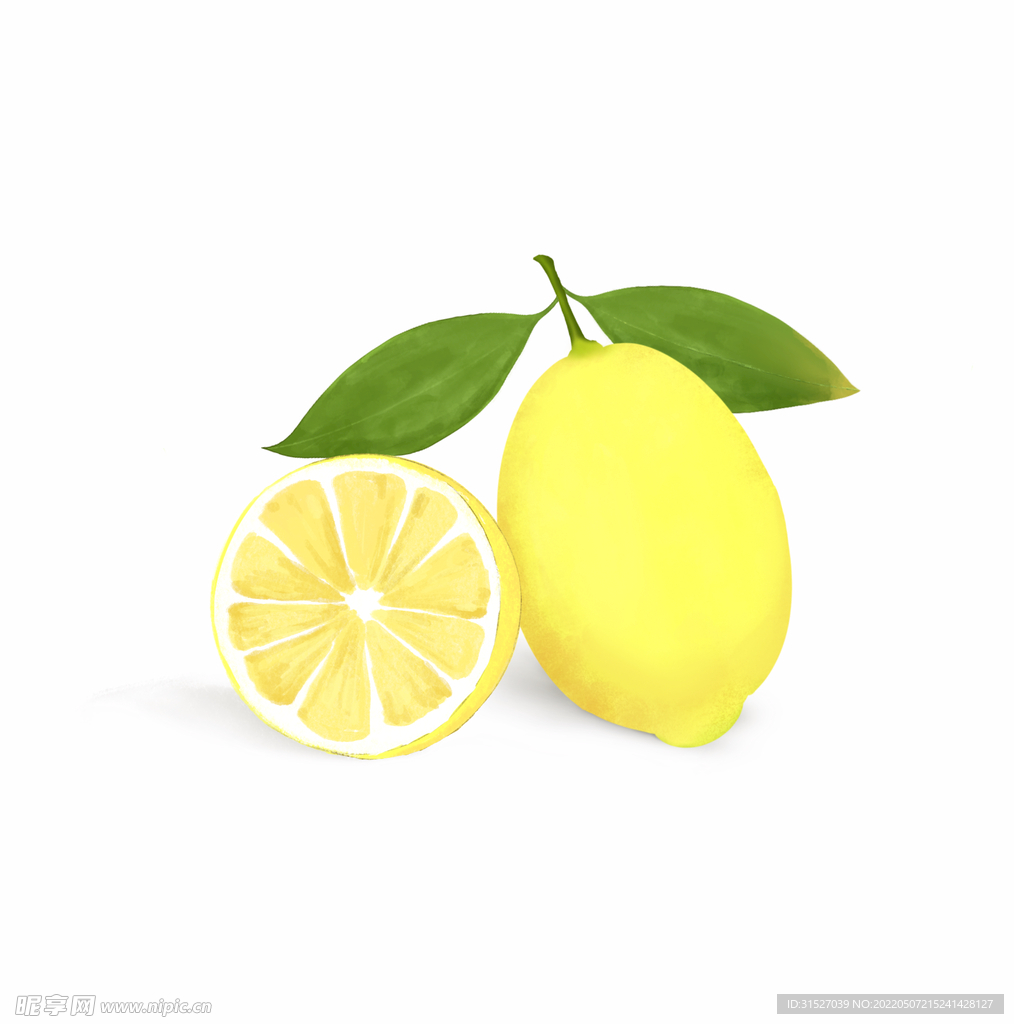 柠檬插画图片  