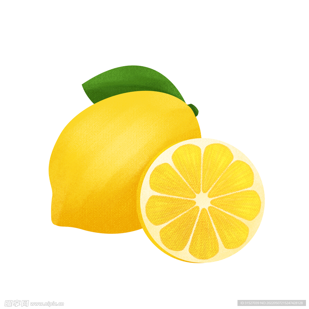 酸酸的水果柠檬插画    