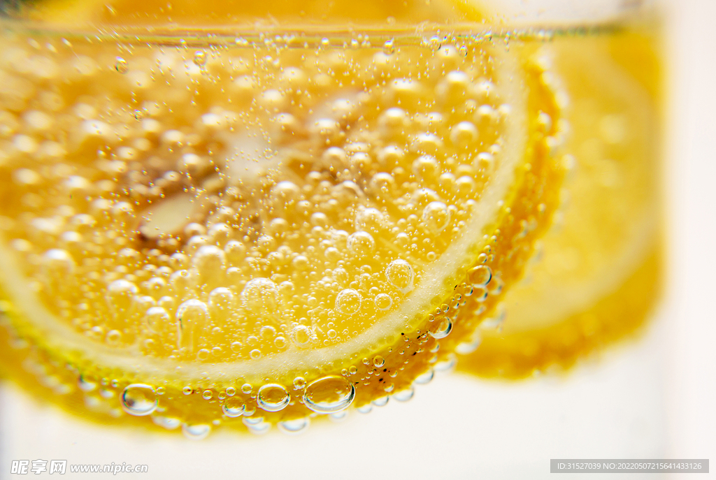 鲜柠檬水果片素材图 