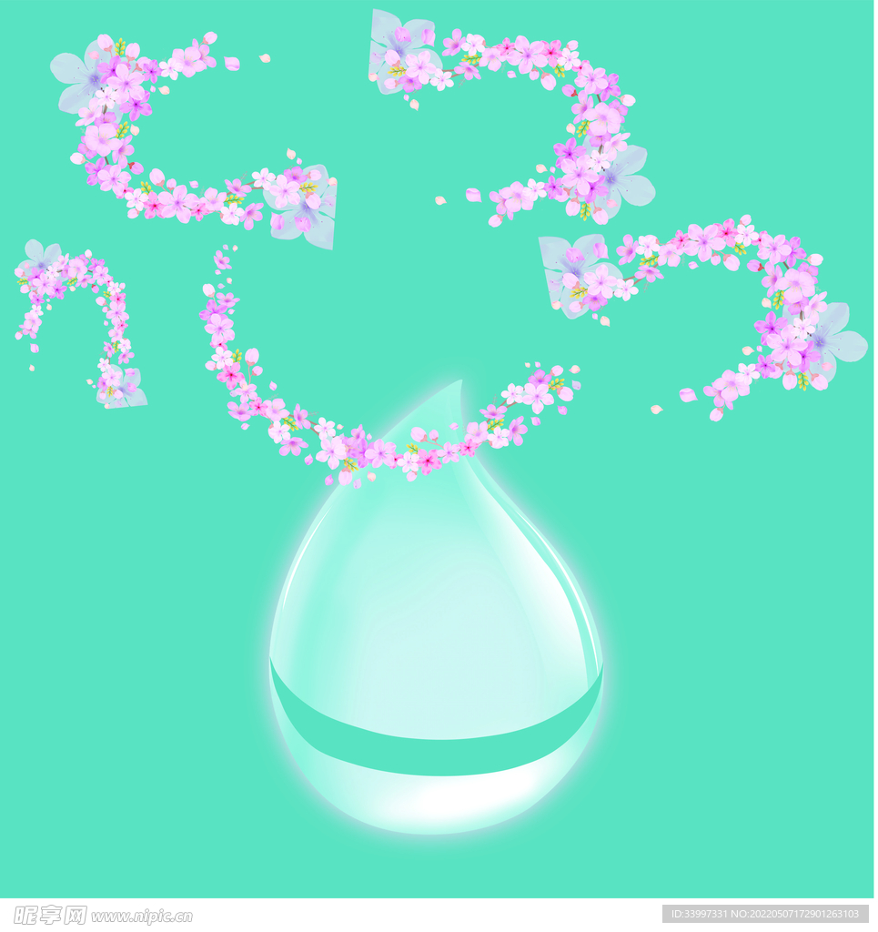 花纹水滴