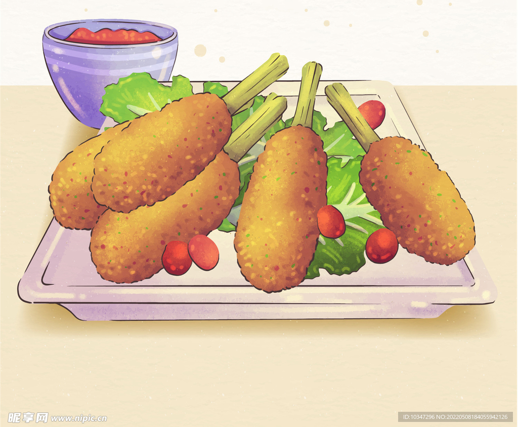 食物插画  
