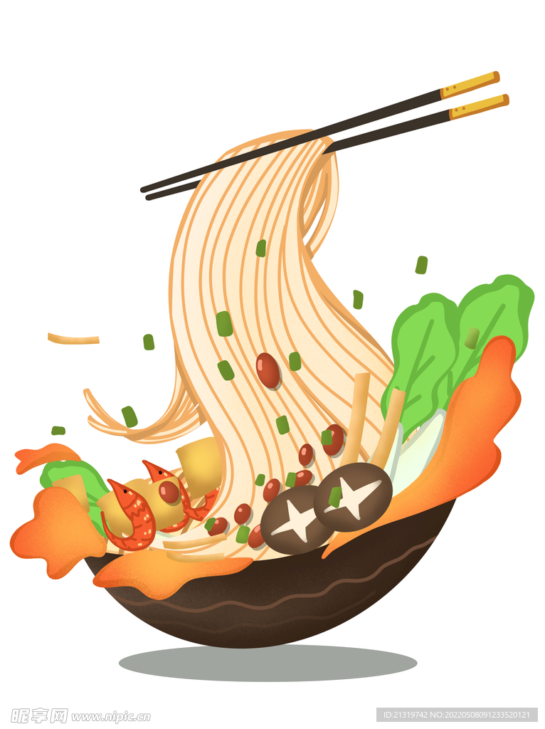 螺蛳粉插画