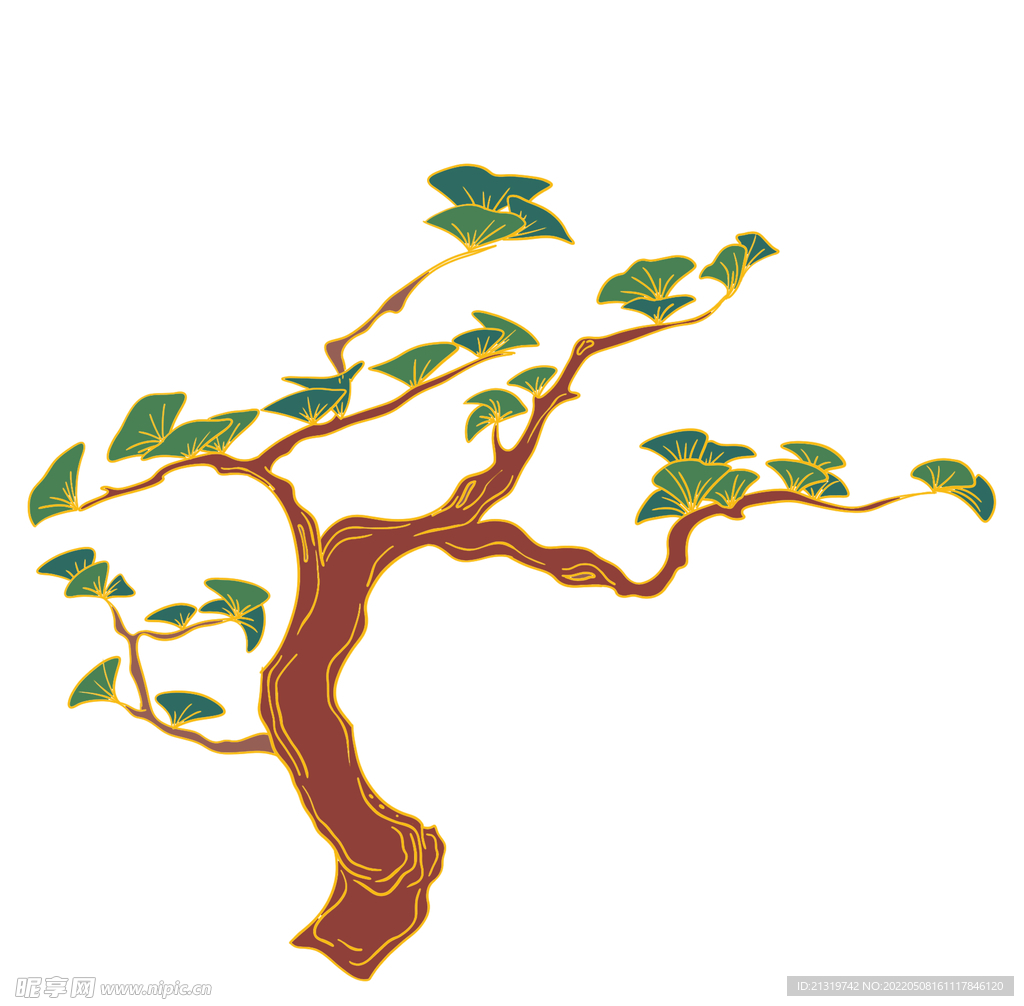 松树插画素材