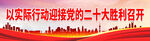 以实际行动迎接党的二十大胜利召