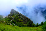 朱雀公园 美景  山峰  云雾