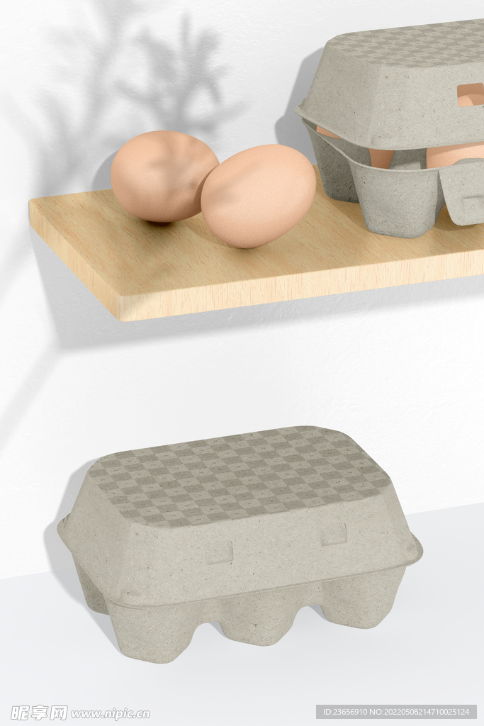 长方鸡蛋纸盒包装展示样机 