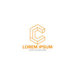 字母C几何图形公司logo图片