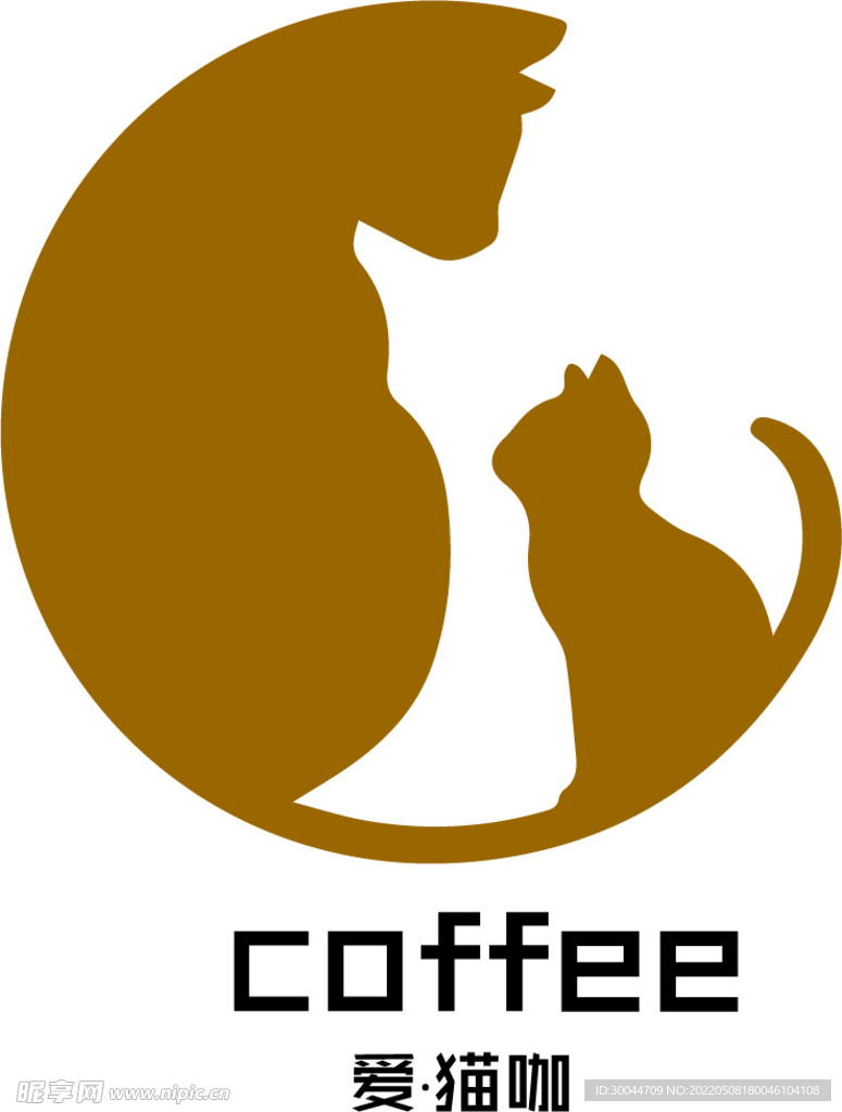 猫咖啡logo