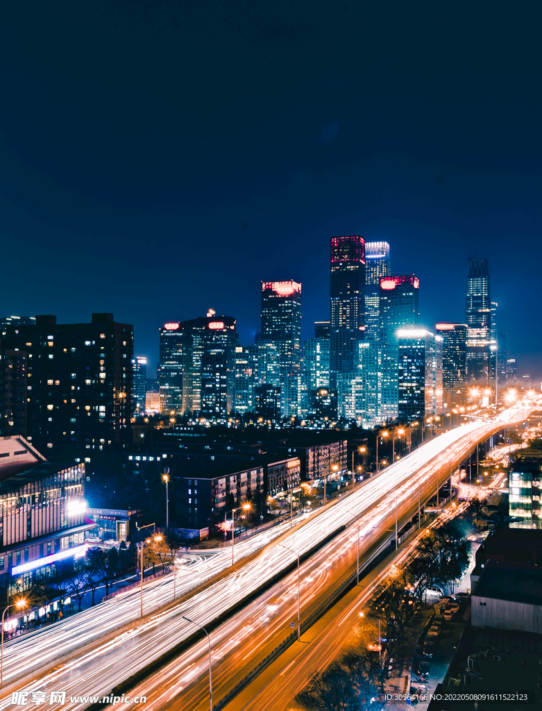 户外城市夜晚街道