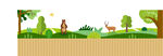 幼儿园墙绘   森林  动物 