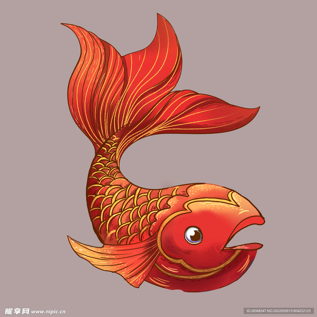 国潮锦鲤素材 
