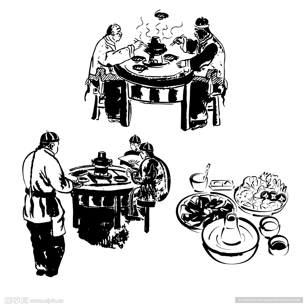 火锅插画
