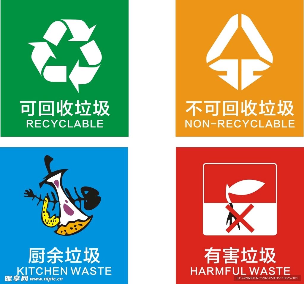 垃圾分类图标