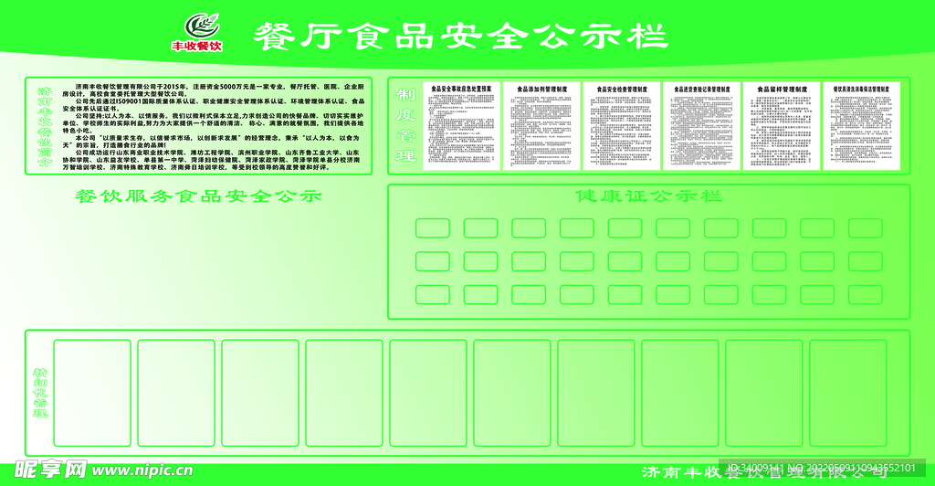 食品安全公示栏