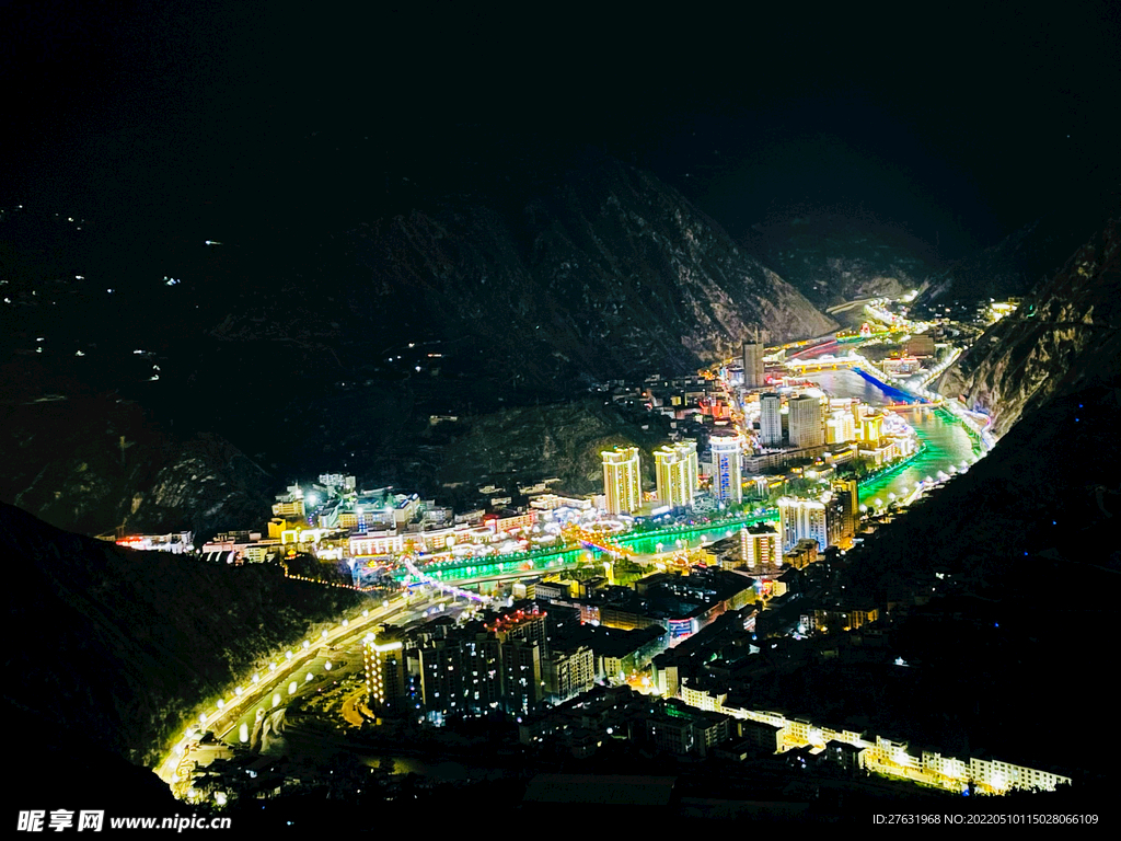 汶川 夜景