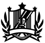 皇冠翅膀五星麦穗飘带