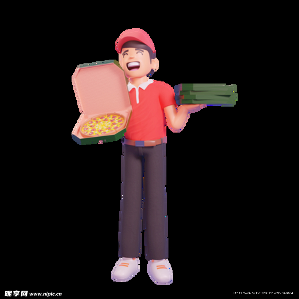 4D人物外卖男孩