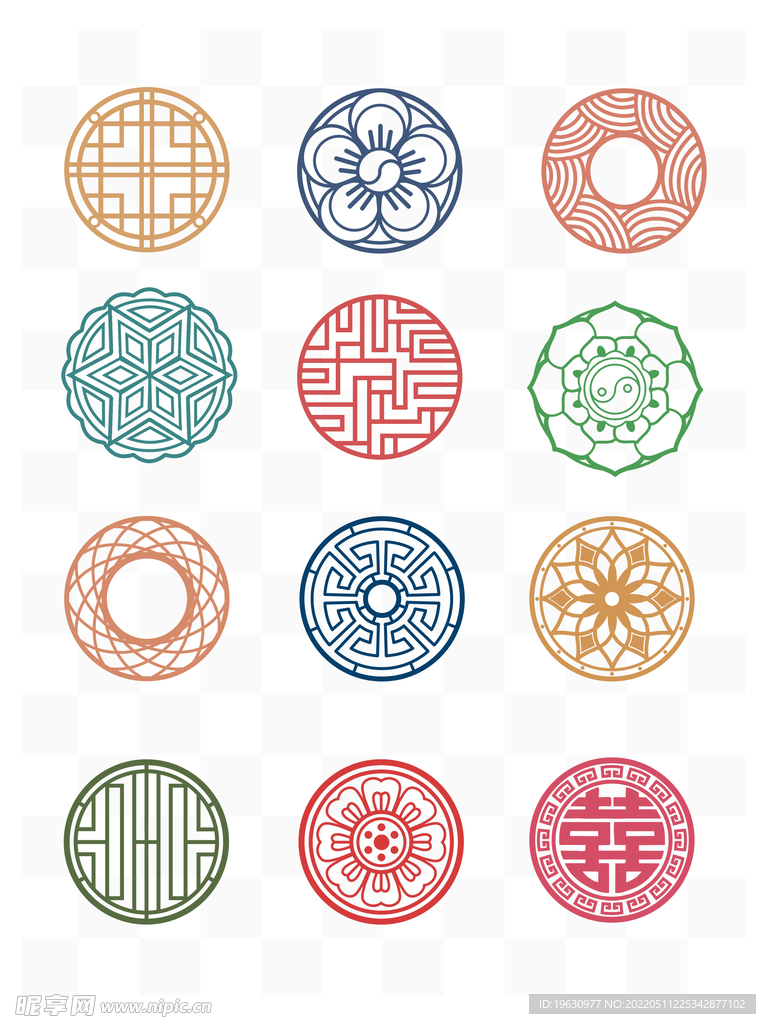 中国传统圆形纹