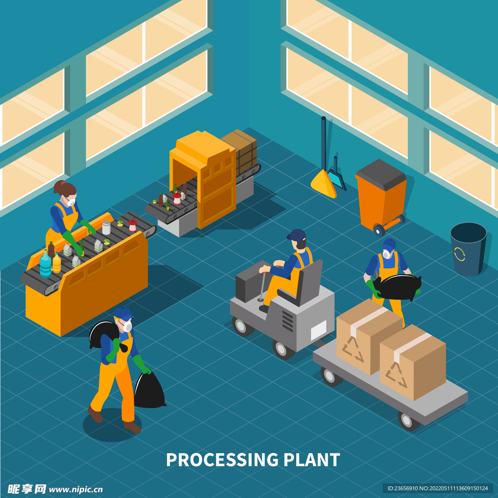 矢量卡通工作生活人物情景