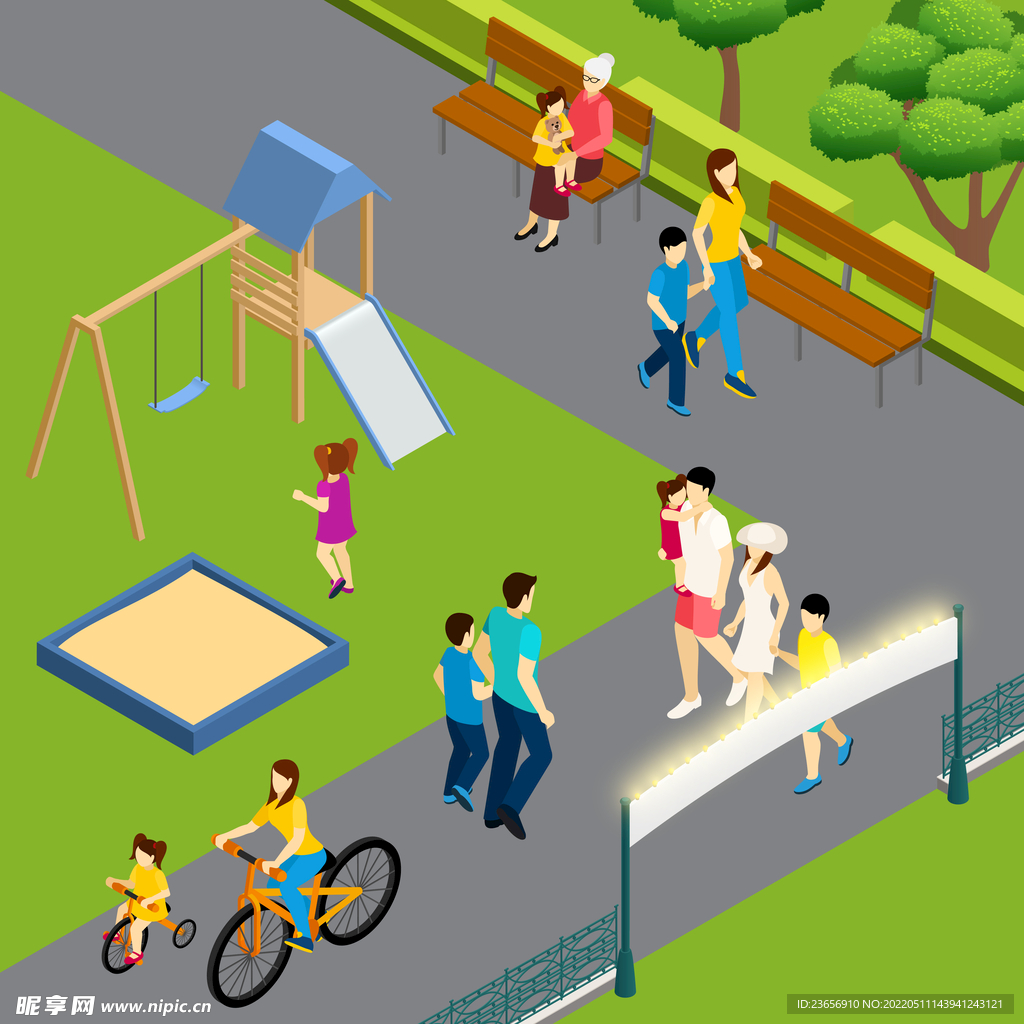 矢量卡通工作生活人物情景