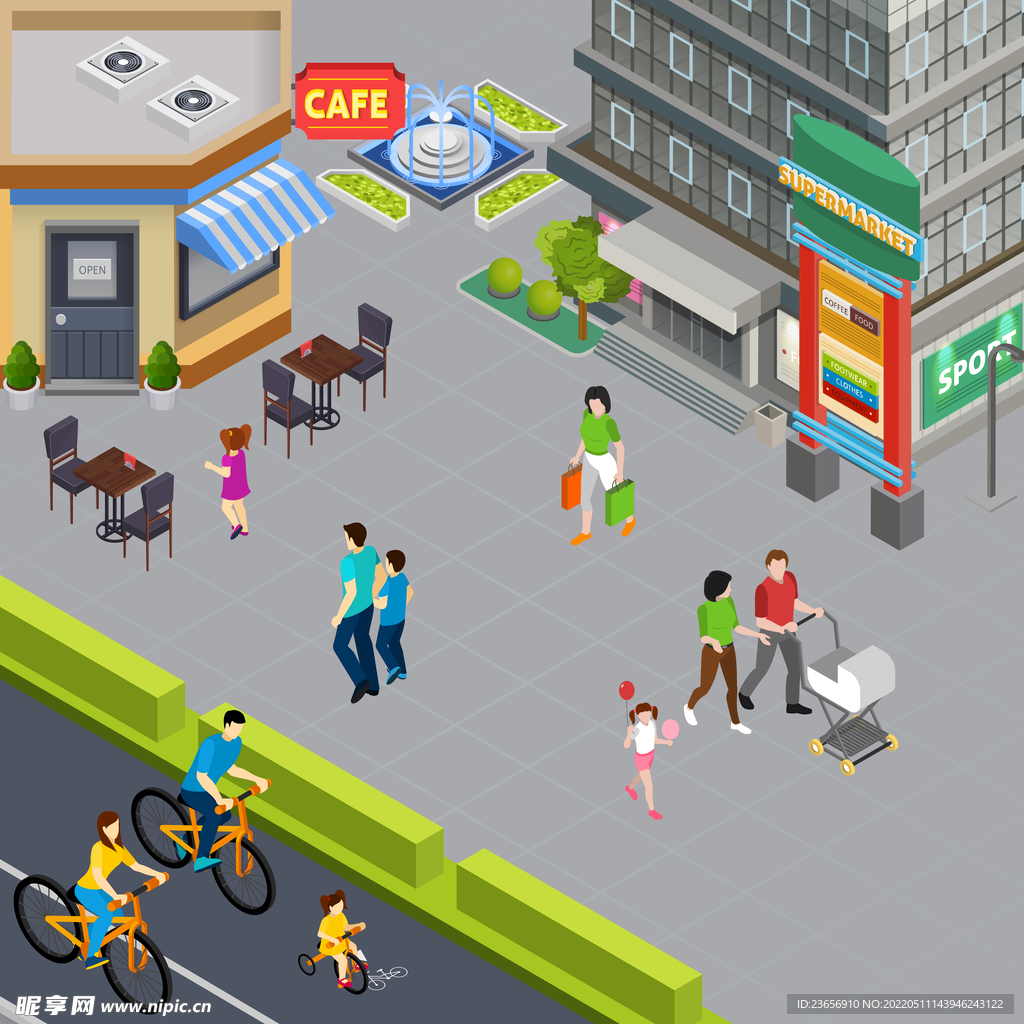 矢量卡通工作生活人物情景