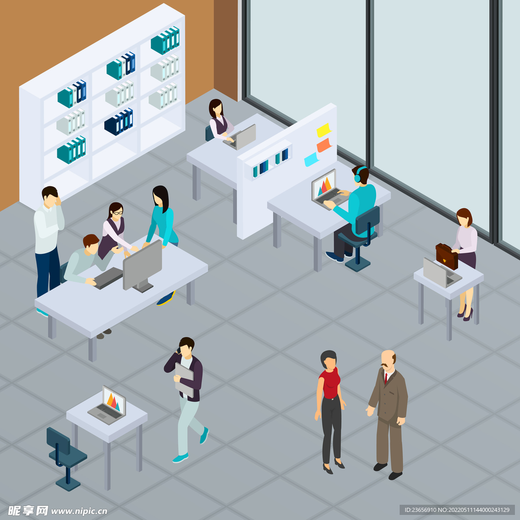 矢量卡通工作生活人物情景