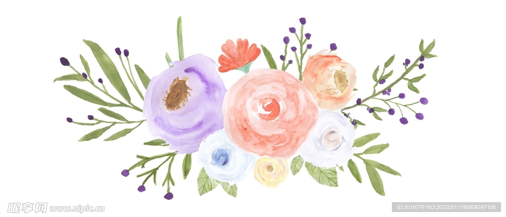 水彩花卉 