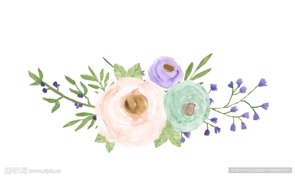 水彩花卉 