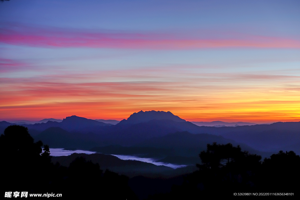  自然风景 夜景  夕阳