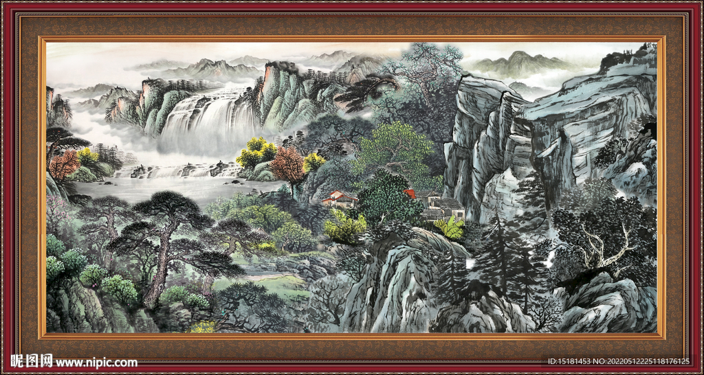 山水中堂画 