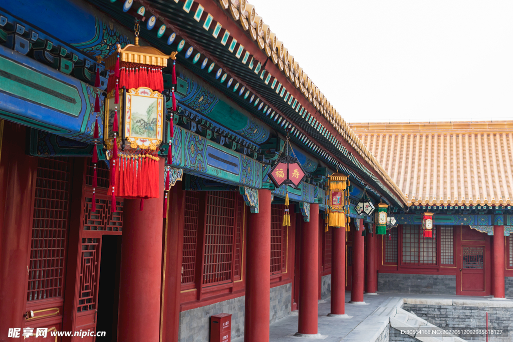 户外复古中式建筑