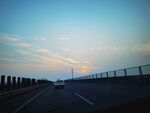 夕阳圆日公路