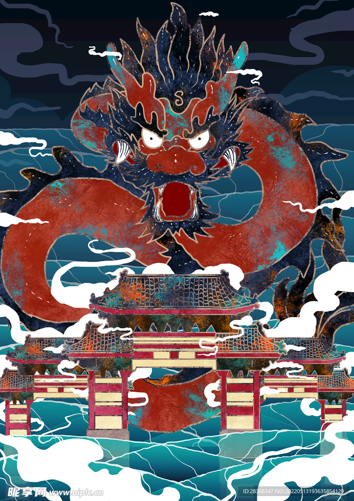 国潮风背景