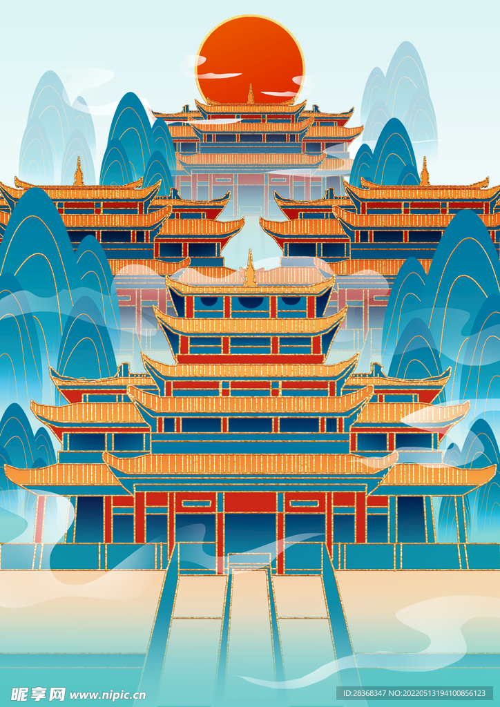 国潮风背景