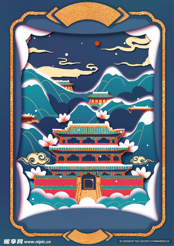 国潮风背景