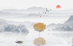 水墨山水画