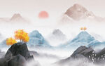 水墨山水画 